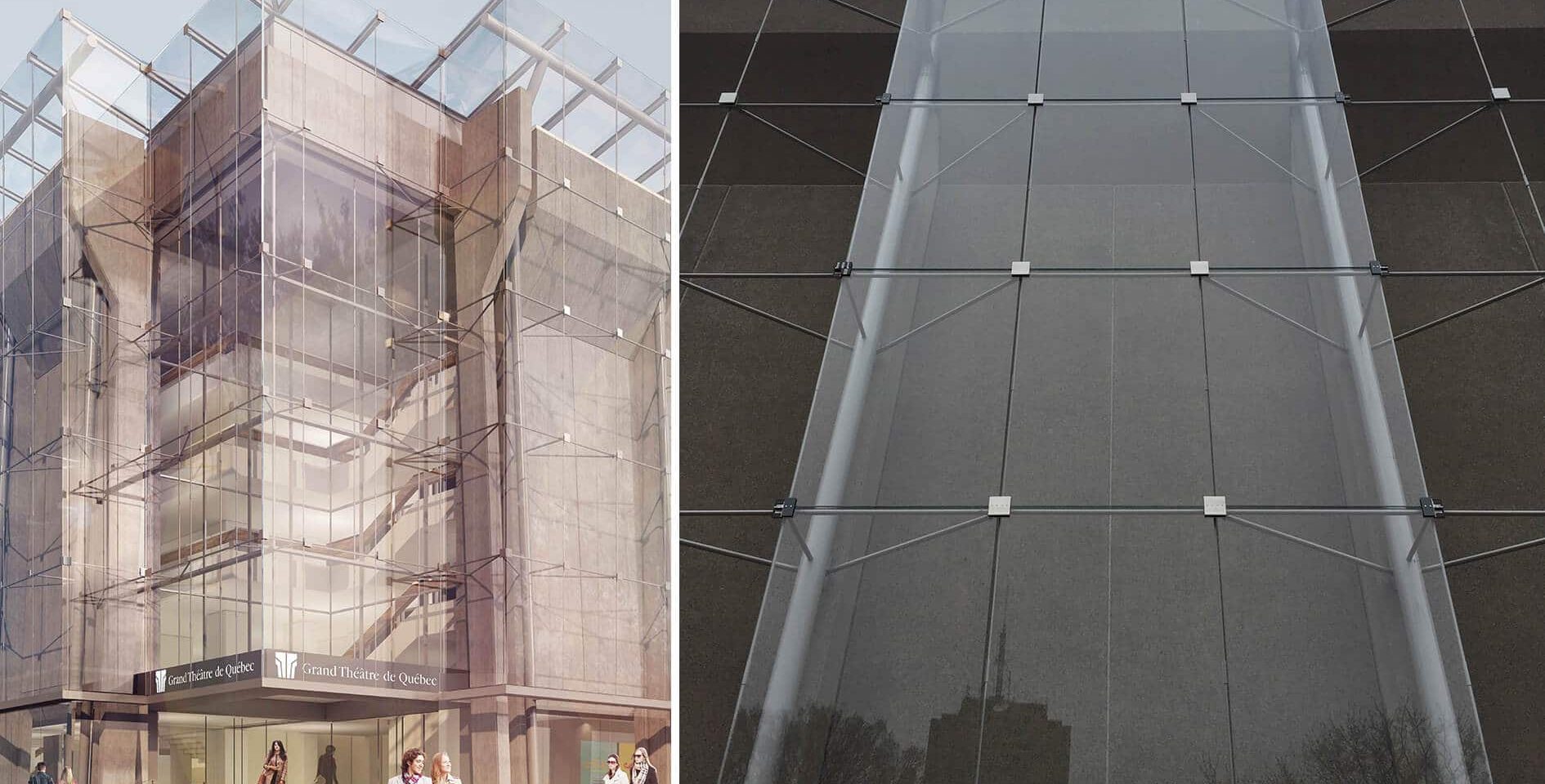 CHANTIER @ Grand Théâtre de Québec | Avancement des travaux de la paroi de verre