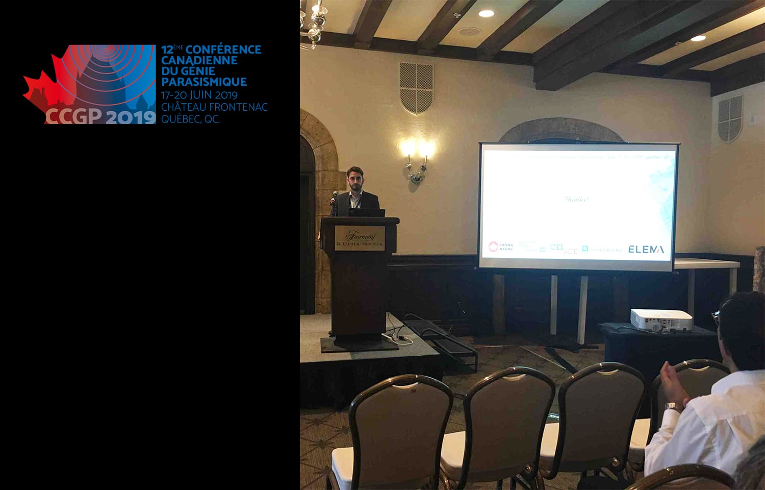 Lecture by Mathieu Choinière at the 12th Canadian Conference on Earthquake Engineering