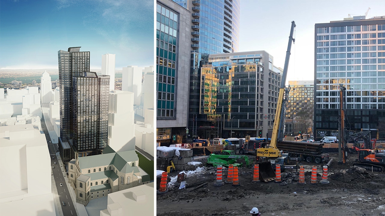 CONSTRUCTION SITE @ 455 René-Lévesque West | Beginning of shoring works